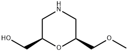 2-Morpholinemethanol, 6-(methoxymethyl)- Struktur