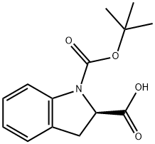 1H-Indole-1,2-dicarboxylic acid, 2,3-dihydro-, 1-(1,1-dimethylethyl) ester, (2R)- Struktur