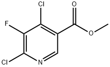 3-Pyridinecarboxylic acid, 4,6-dichloro-5-fluoro-, methyl ester Struktur