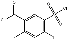 Benzoyl chloride, 5-(chlorosulfonyl)-4-fluoro-2-methyl- Struktur