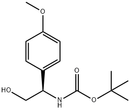 Carbamic acid, N-[(1R)-2-hydroxy-1-(4-methoxyphenyl)ethyl]-, 1,1-dimethylethyl ester Struktur