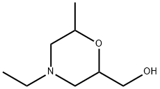 2-Morpholinemethanol, 4-ethyl-6-methyl- Struktur