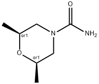 4-Morpholinecarboxamide, 2,6-dimethyl-, (2R,6S)-rel Struktur