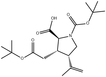 1,2-Pyrrolidinedicarboxylic acid, 3-[2-(1,1-dimethylethoxy)-2-oxoethyl]-4-(1-methylethenyl)-, 1-(1,1-dimethylethyl) ester, (2S,3S,4S)-