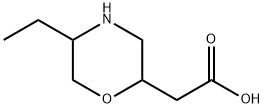 2-Morpholineacetic acid, 5-ethyl Struktur