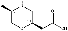 2-Morpholineacetic acid, 5-methyl-, (2R,5R)-rel- Struktur