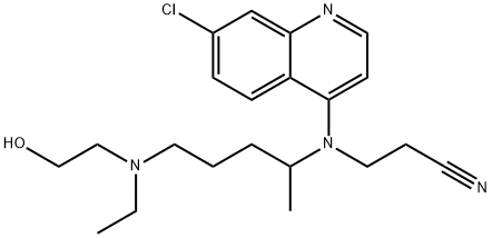 Propanenitrile, 3-[(7-chloro-4-quinolinyl)[4-[ethyl(2-hydroxyethyl)amino]-1-methylbutyl]amino]- Struktur