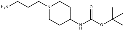 tert-Butyl 1-(3-aminopropyl)piperidin-4-ylcarbamate Struktur