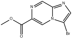 Imidazo[1,2-a]pyrazine-6-carboxylic acid, 3-bromo-, methyl ester Struktur