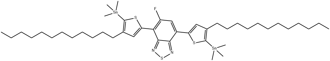 2,1,3-Benzothiadiazole, 4,7-bis[4-dodecyl-5-(trimethylstannyl)-2-thienyl]-5-fluoro- Struktur