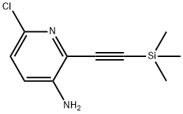 3-Pyridinamine, 6-chloro-2-[2-(trimethylsilyl)ethynyl]- Struktur