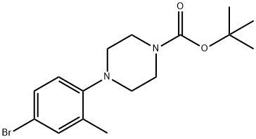 tert-Butyl 4-(4-bromo-2-methylphenyl)piperazine-1-carboxylate Struktur