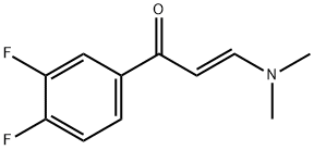 2-Propen-1-one, 1-(3,4-difluorophenyl)-3-(dimethylamino)-, (2E)- Struktur