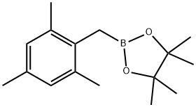 1,3,2-Dioxaborolane, 4,4,5,5-tetramethyl-2-[(2,4,6-trimethylphenyl)methyl]- Struktur