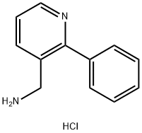 (2-Phenylpyridin-3-yl)methanamine hydrochloride Struktur