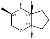 Cyclopent[b]-1,4-oxazine, octahydro-3-methyl-,(3R,4aR,7aR)-rel- Struktur