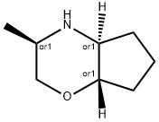 Cyclopent[b]-1,4-oxazine, octahydro-3-methyl-,(3R,4aS,7aS)-rel- Struktur