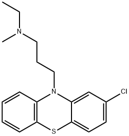 10H-Phenothiazine-10-propanamine, 2-chloro-N-ethyl-N-methyl- Struktur