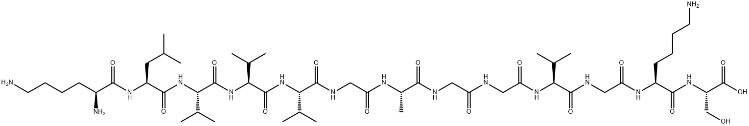 L-Serine, L-lysyl-L-leucyl-L-valyl-L-valyl-L-valylglycyl-L-alanylglycylglycyl-L-valylglycyl-L-lysyl- Struktur