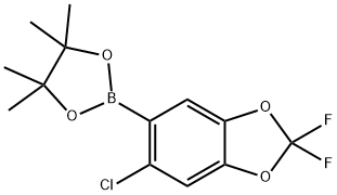 1,3-Benzodioxole, 5-chloro-2,2-difluoro-6-(4,4,5,5-tetramethyl-1,3,2-dioxaborolan-2-yl)- Struktur