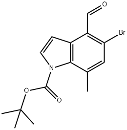 N-Boc 5-Bromo-7-methyl-1H-indole-4-carbaldehyde Struktur