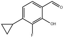 Benzaldehyde, 4-cyclopropyl-3-fluoro-2-hydroxy- Struktur