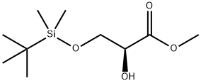 Propanoic acid, 3-[[(1,1-dimethylethyl)dimethylsilyl]oxy]-2-hydroxy-, methyl ester, (2S)- Struktur