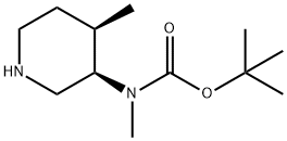 Carbamic acid, N-methyl-N-[(3R,4R)-4-methyl-3-piperidinyl]-, 1,1-dimethylethyl ester Struktur