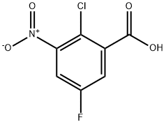 2-Chloro-5-fluoro-3-nitrobenzoic acid Struktur