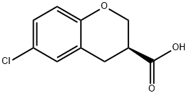 (3S)-6-Chloro-3,4-dihydro-2H-1-benzopyran-3-carboxylic acid Struktur