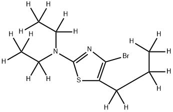 4-Bromo-[2-diethylamino-5-(n-propyl)-d17]-thiazole Struktur