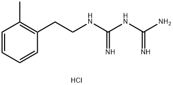 N-1-(2-methy)phenethylbi-guanidinehydrochloride1-carbamimidamido-N-[2-(2-methylphenyl)ethyl]methanimidamidedihydrochloride[2HCl Struktur