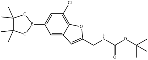 Carbamic acid, N-[[7-chloro-5-(4,4,5,5-tetramethyl-1,3,2-dioxaborolan-2-yl)-2-benzofuranyl]methyl]-, 1,1-dimethylethyl ester Struktur