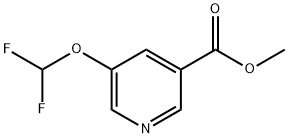 3-Pyridinecarboxylic acid, 5-(difluoromethoxy)-, methyl ester Struktur