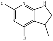 5H-Pyrrolo[2,3-d]pyrimidine, 2,4-dichloro-6,7-dihydro-5-methyl- Struktur