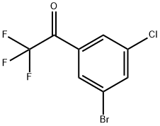 Ethanone, 1-(3-bromo-5-chlorophenyl)-2,2,2-trifluoro- Struktur