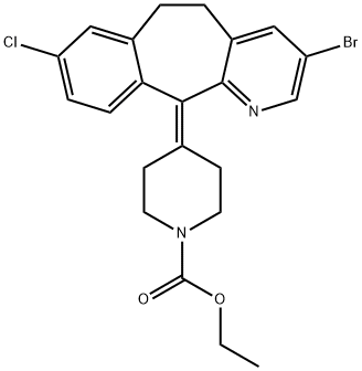 1-?Piperidinecarboxylic acid, 4-?(3-?bromo-?8-?chloro-?5,?6-?dihydro-?11H-?benzo[5,?6]?cyclohepta[1,?2-?b]?pyridin-?11-?ylidene)?-?, ethyl ester