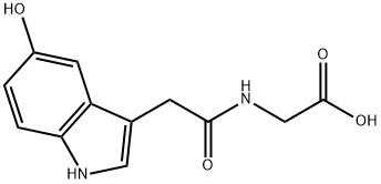 Glycine, N-[2-(5-hydroxy-1H-indol-3-yl)acetyl]- Struktur