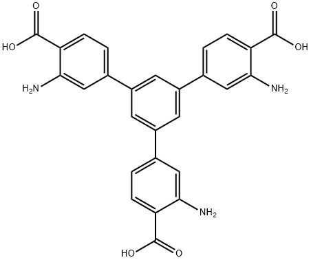 1,1':3',1''-Terphenyl]-4,4''-dicarboxylic acid, 3,3''-diamino-5'-(3-amino-4-carboxyphenyl)- Struktur