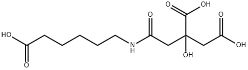 2-[2-[(5-carboxypentyl)amino]-2-oxoethyl]-2-hydroxybutanedioic Acid Struktur