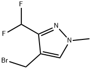 4-(bromomethyl)-3-(difluoromethyl)-1-methyl-1H-pyrazole Struktur