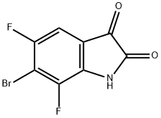 6-bromo-5,7-difluoroindoline-2,3-dione Struktur