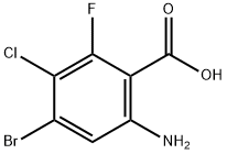 Benzoic acid, 6-amino-4-bromo-3-chloro-2-fluoro- Struktur