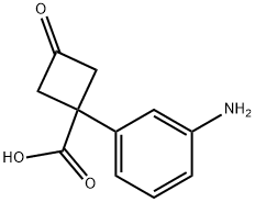 Cyclobutanecarboxylic acid, 1-(3-aminophenyl)-3-oxo- Struktur