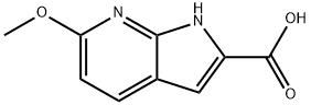 1H-Pyrrolo[2,3-b]pyridine-2-carboxylic acid, 6-methoxy- Struktur