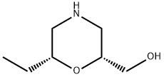 2-Morpholinemethanol, 6-ethyl-, (2R,6R)- Struktur