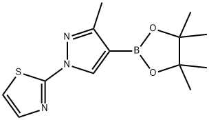 3-Methyl-1-(thiazol-2-yl)-1h-pyrazole-4-boronic acid pinacol ester Struktur