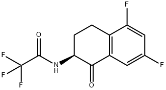 Acetamide, N-(5,7-difluoro-1,2,3,4-tetrahydro-1-oxo-2-naphthalenyl)-2,2,2-trifluoro-, (S)- (9CI) Struktur