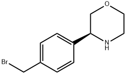 Morpholine, 3-[4-(bromomethyl)phenyl]-, (3S)- Struktur