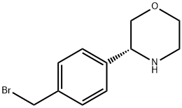 Morpholine, 3-[4-(bromomethyl)phenyl]-, (3R)- Struktur